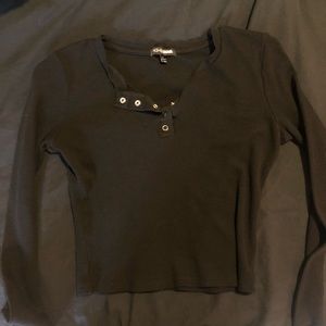 Fashion Nova Black Henley